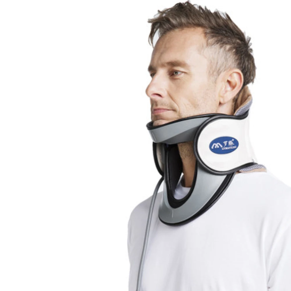 Cervical Traction Device Adult Inflatable Soft And Comfortable Fabric Big Breathable Hole Design Neck Correction Device - Цвет: 1