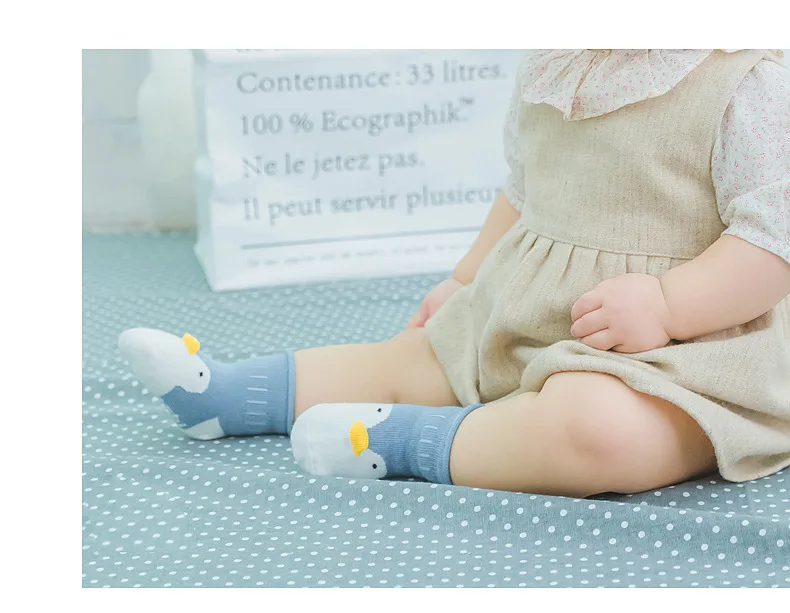REAKIDS, новые милые носки-тапочки для малышей Вязаные Носки с рисунком для малышей, хлопковые нескользящие носки для новорожденных мальчиков и девочек