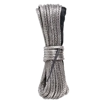 

Gray Winch Rope Lightweight Polyethylene Replacement 6mmx15m Tow Cable