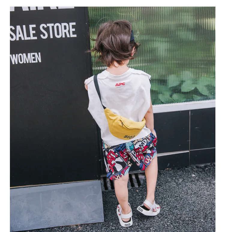 BOY'S Korean-style Shorts Children Western Style Beach Shorts Small CHILDREN'S Baby Fashion Child Summer Pants Thin New Sty