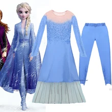 Платье для маленьких девочек; платье принцессы Анны и Эльзы для девочек; вечерние костюмы принцессы для костюмированной вечеринки; детская одежда Elza