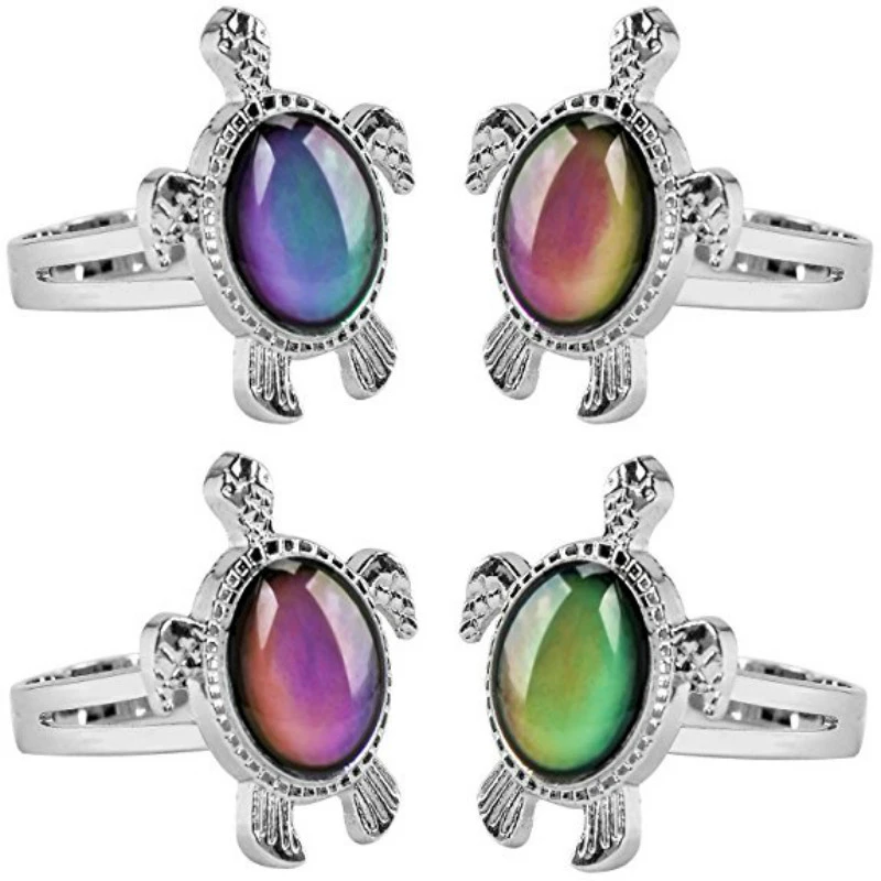 Classic Lovers Mood Ring Color Change Adjustable Emotion Feeling Changeable Temperature Jewelry Gift