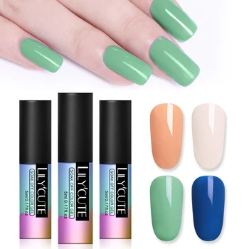 

LILYCUTE 4Pcs/Set UV Gel Nail Polish Set Basic Color Series Semi Permanent Long Lasting Led Gel Varnish Nail Gel Soak Off Gel