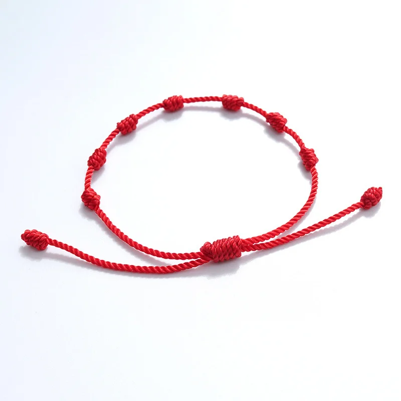 Simple Handmade Lucky Red Bracelet for Kids Red Rope Knot Bracelets Baby Lucky Bracelet Jewelry