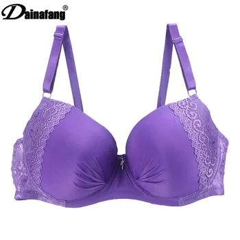 

New women's large size bra underwear fat mm100 kg ladies bra deep v gathered bra comfortable breathable body sculpting