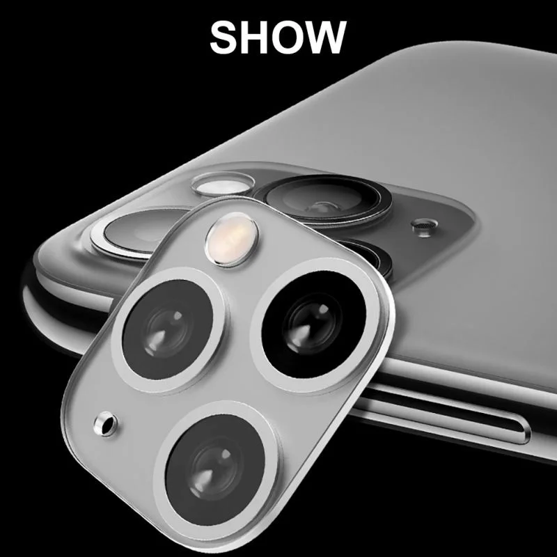 Камера 3D Защитная Наклейка на рассеиватель для IPhone X XS MAX крышка камеры секунд IPhone 11 Pro MAX материал из алюминиевого сплава