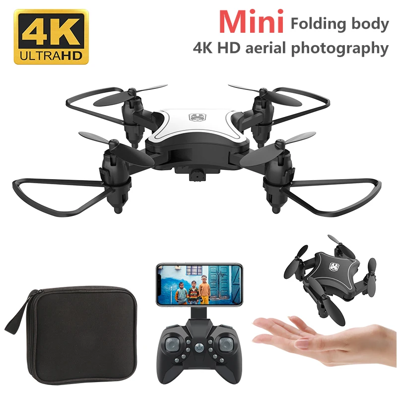 Мини Дрон с камерой Wi Fi FPV 4K HD удержание высоты RC вертолет дроны складной мини