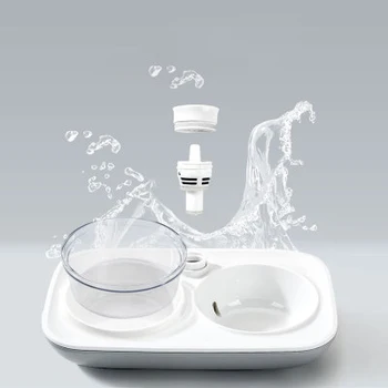 

Dog Bowl Dog Double Bowl Small and Medium-sized Dog Food Bowl Cat Bowl Cat Automatic Drinking Fountain Rice Bowl Pet Bowl