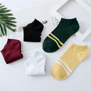 

1Pairs unisex striped comfort cotton socks slippers socks Elastic breathable socks unisex comfortable stripes 7.31