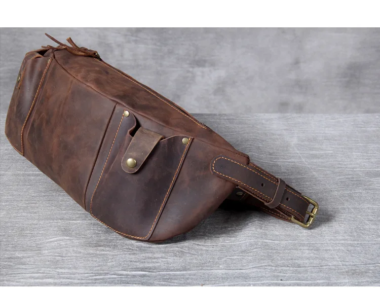 Woosir Leather Crossbody Bag with Adjustable Belt