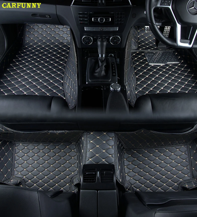 

right hand drive Car Floor Mats For Mercedes Benz ML 320 350 W164 W166 W163 Waterproof Leather Non-slip Mat