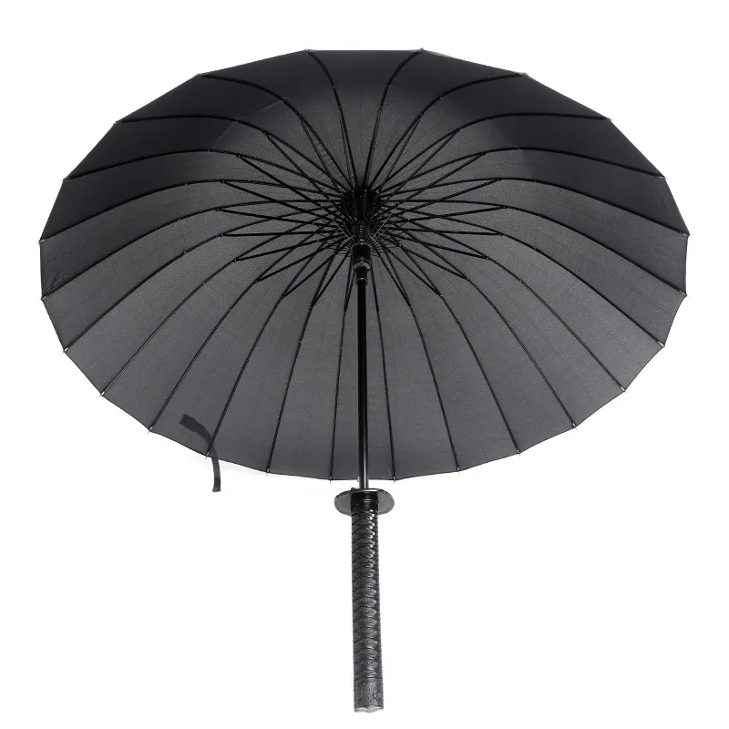 24 bone umbrella Стиль, длинная ручка, самурайский зонт, нож, аксессуары, ручка для женщин, большой Ветрозащитный Зонт-самурайский меч, ручная работа - Цвет: 24 bone umbrella