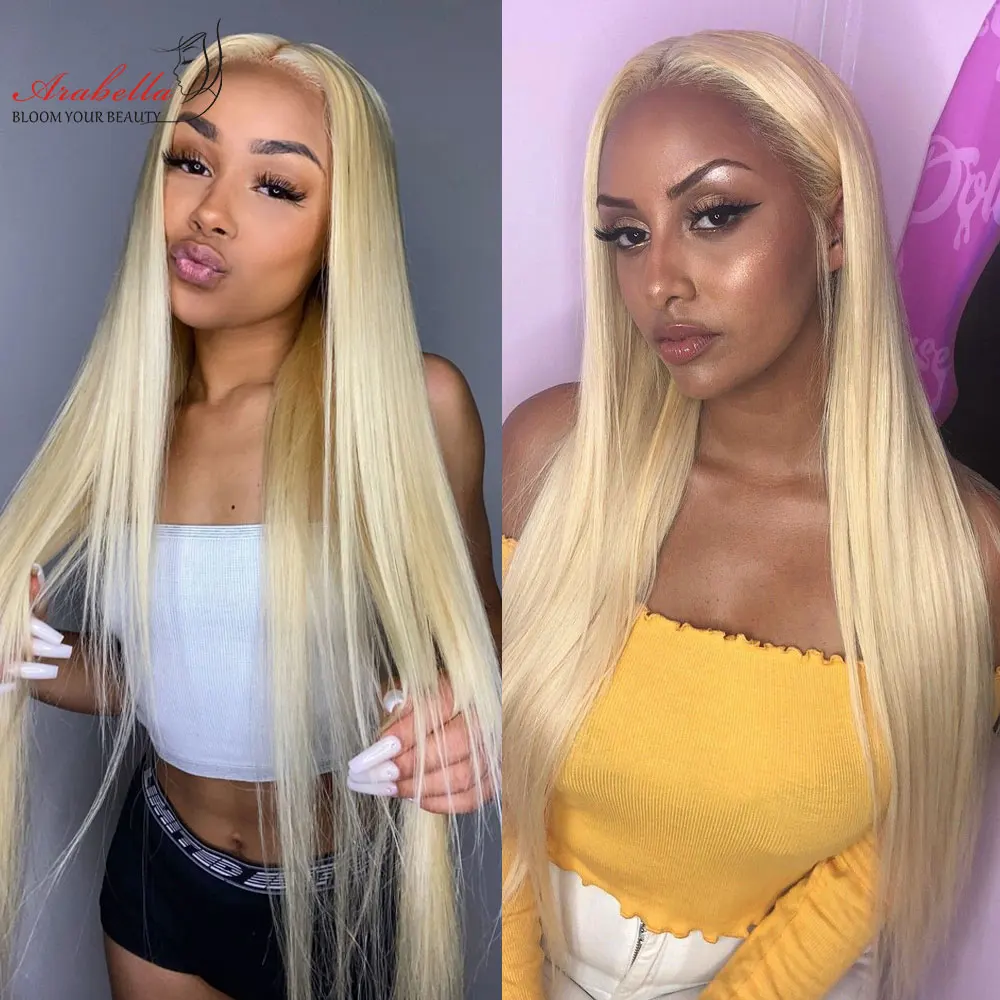 613 Lace Front Wig Straight Wigs Arabella Transparent Lace Wig Pre Plucked HD Blonde Lace Front Wig T Part Wig