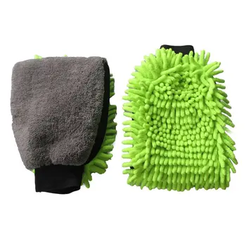 

Car Wash Waterproof Gloves Car Wash Gloves Double-Sided Chenille Coral Plush Gloves Car Cleaning Supplies