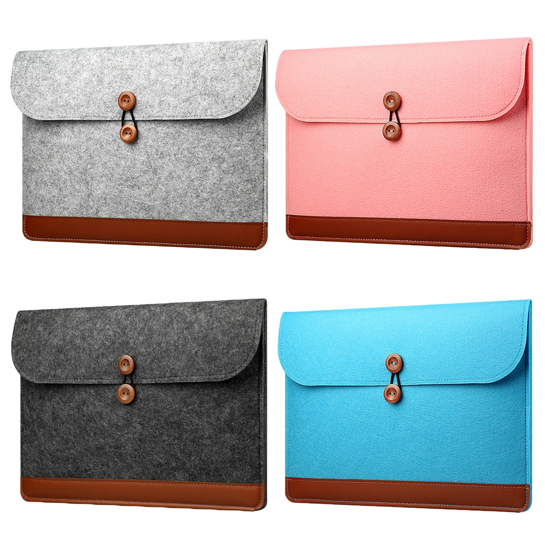 Wool Felt Laptop Sleeve Bag For Macbook Air Pro Retina 11 12 13 15 Inch Notebook String Handbag Cover Case for Macbook Touch Bar