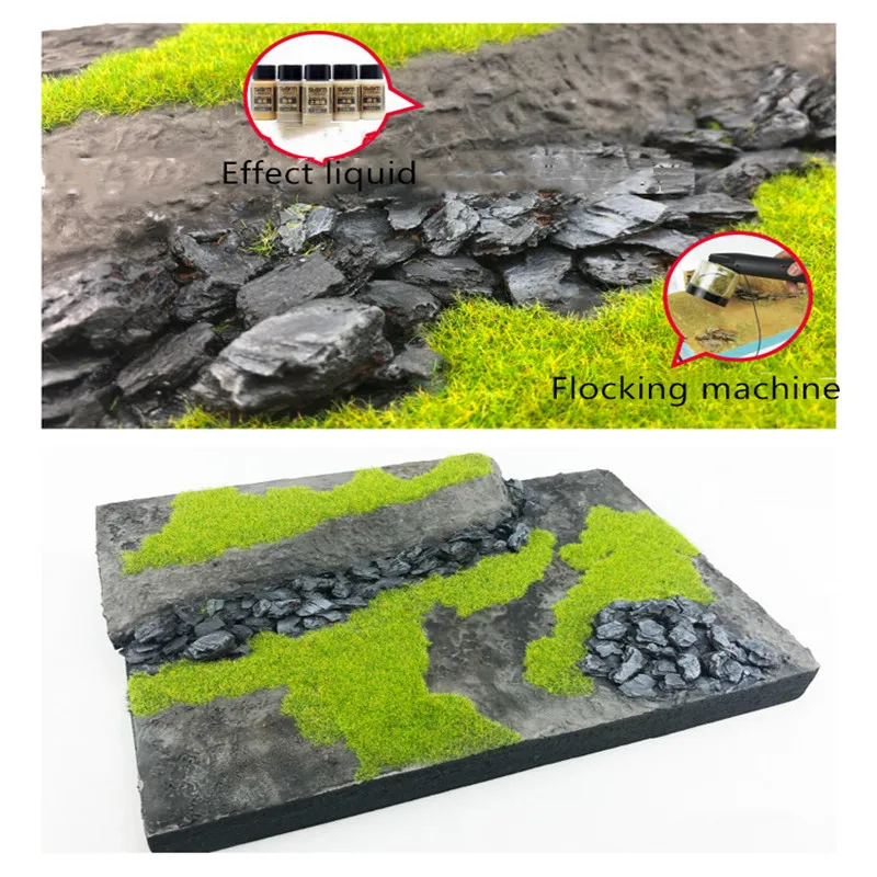 architecture model ho train layout stone model11