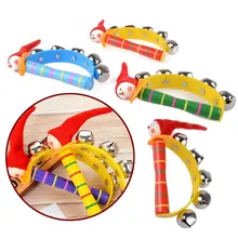 Новое поступление деревянный дрожащий колокольчик погремушка звук игрушечный музыкальный инструмент подарок для детей, дети, ребенок игрушки для веселья