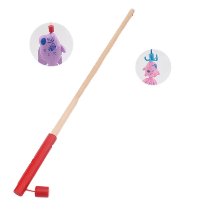 High Quality Wooden Magnetic Fishing Rod Toys For Kids Fishing Game Accessories 4