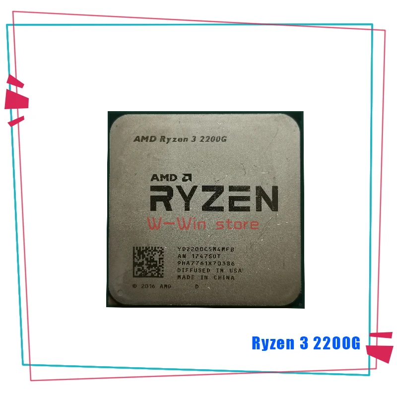 Четырехъядерный процессор AMD Ryzen 3 2200G R3 2200G 3,5 GHz 65W YD2200C5M4MFB Socket AM4