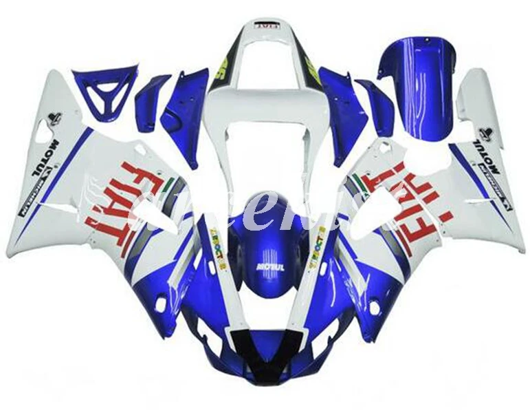 

New ABS Fairings Kits Fit For Yamaha YZF 1000 R1 00 01 YZF-R1 2000 2001 Motorcycle Fairing Body set Cowling White blue
