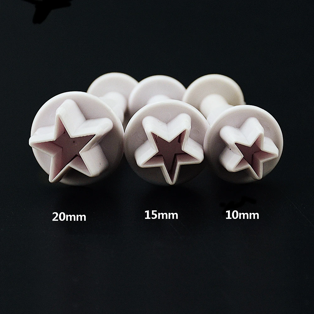3 шт./компл. мини Звезда фондан для украшения торта поршень печенья симпатичная