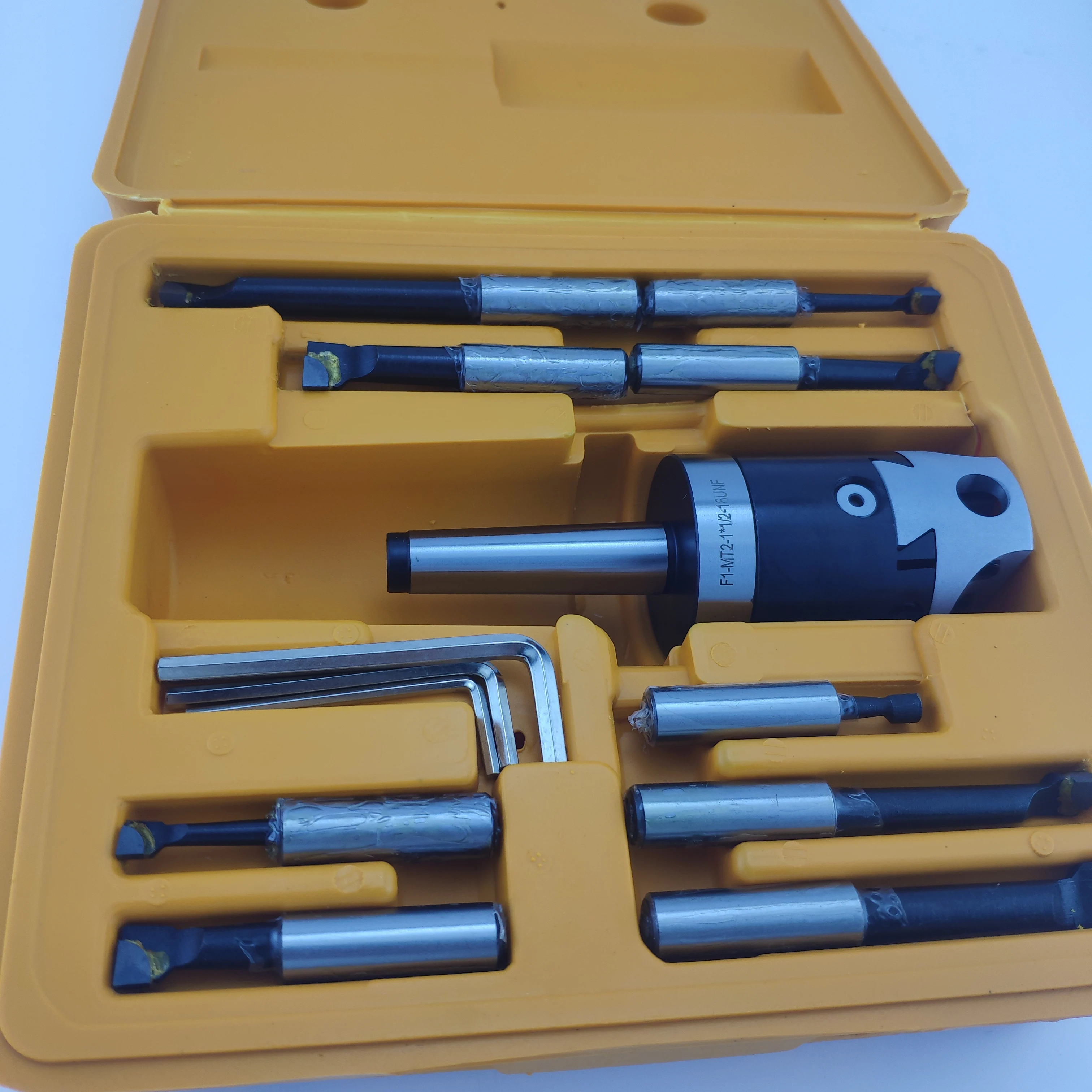 Boring head set F1-12mm Boring head MT2 shank M10 drawbar thread 9pcs 12mm carbide boring bar