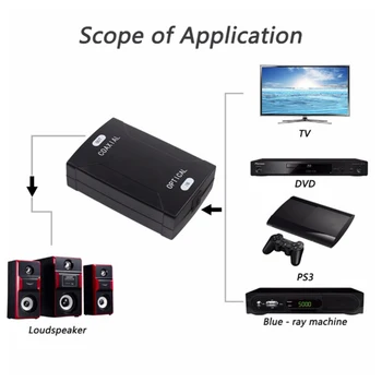 

Digital Coaxial Coaxial RCA To TOSlink SPDIF Optical Digital Audio Converter Adapter Support Dolby For PCM LPCM Dolby AC-3 DTS