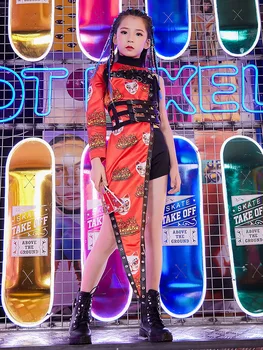 

Children's Chinese Style Fashion Child Model Suit Girl Catwalk Catwalk Performance Tide Costume Personality Trend Costume