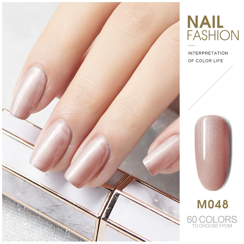 ROHWXY 5 мл Блестящий Гель-лак для ногтей Полупостоянный замачиваемый УФ гель для ногтей лак Сияющий праймер маникюрный лак - Цвет: M048