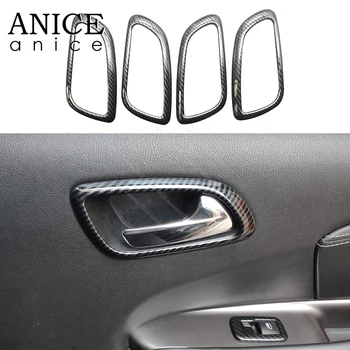 

4PCS Carbon Fiber Color Door Handle Bowl Frame Cover Trim Fit for Dodge Journey JCUV 2013 2014 2015 2016 2017 2018 2019 2020