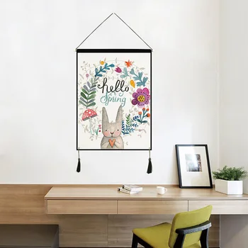 

Nordic Cartoon Animal Hanging Cloth Decorative Painting Wall Decorative Tapestry Wall Hanging Home Decoration