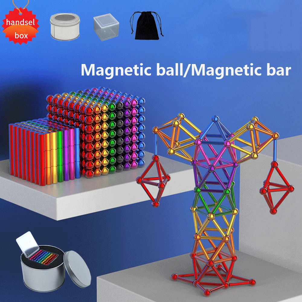 3/5MM Metaballs Magic Balls Cube Over Size Buck Sticks Blocks Building Construction Toys Arts Crafts Toy | Дом и сад