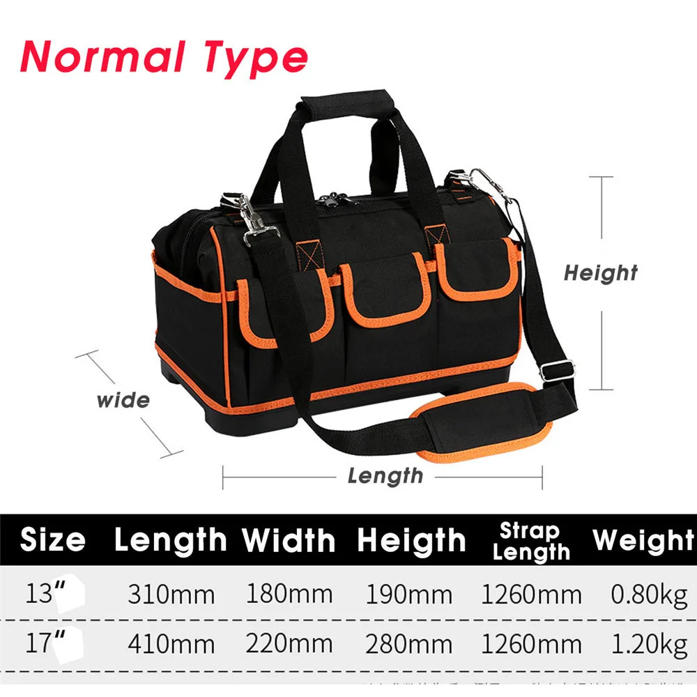 Ceny Torba na narzędzia elektryk narzędziowa pogrubienie 1680D Oxford tkaniny wodoodporne naprawy narzędzie do przechowywania pas torba do pracy 13 15 16 17 18 20 cal