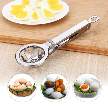 

New 304 Stainless Steel Egg Slicer Boiled Eggs Cutter Section Piercer Food Grade Mushroom Holder Cutting Tongs Kitchen Gadgets