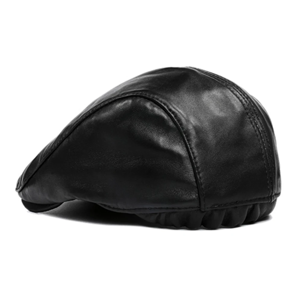 kangol tropic monty LA SPEZIA Royal Blue Beret Hat Men Women Flat Cap Real Sheepskin Leather Spring Autumn Male Female Solid Unisex Peaked Cap mens fleece beret