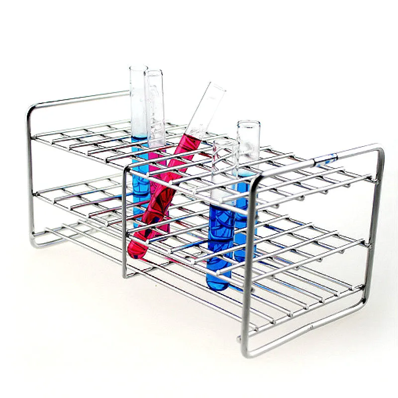 

Test Tube Holder Stainless Steel Wire Tube Rack Test Tube Stand For Tube Diameter 23mm/24mm/25mm/25.5mm 50 Wells 1 / PK