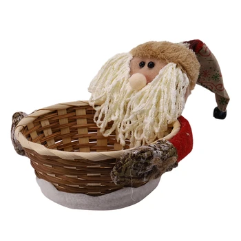

Big deal Christmas Candy Storage Basket Decoration Santa Claus Storage Basket Gift Christmas Decoration Christmas Candy Storage