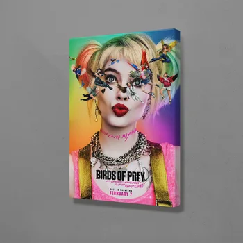 

Harley Quinn Birds of Prey 2020 film poster Wall Decoration Art Framed Wooden Canvas Prints For Living Room Home Frame Decor