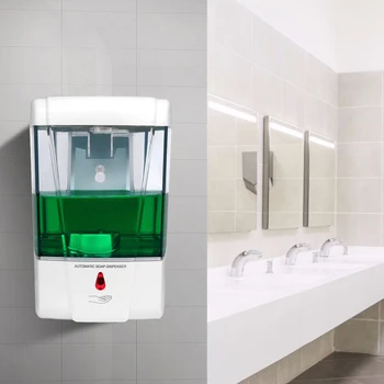 

700ml Wall-Mounted Infrared Automatic Liquid Soap Dispenser Hand Sanitizer Container Shampoo Lotion Shower Gel Foam Bottles