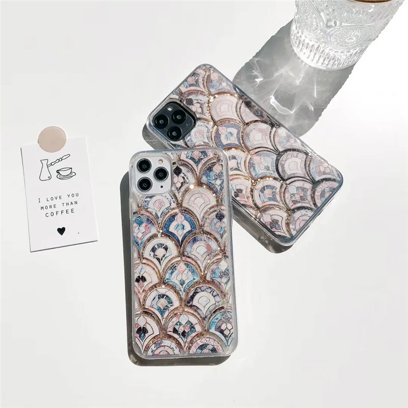 INS Русалочка чешуя зыбучий песок чехол для iphone 11 11Pro Max для iphone X XR XS Max 7 8 Plus жидкий Блестящий силиконовый чехол Capa