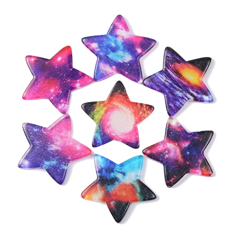 

10Pcs/set Mix Sky Rainbow Star Moon Flatback Resin Cabochon For Phone Deco Hair Bow Scrapbooking DIY Embellishment