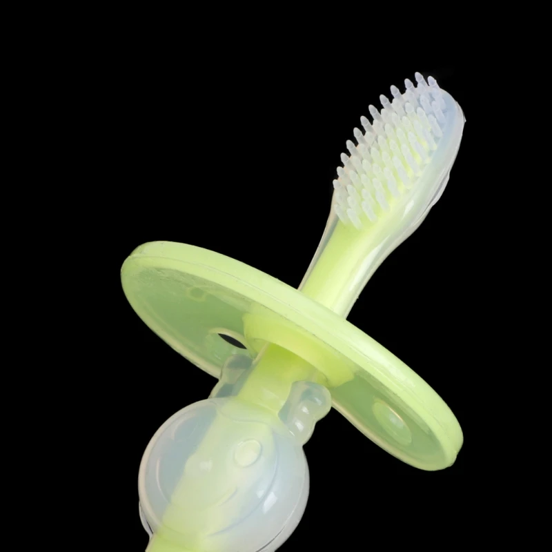Пищевой силиконовый Детский мягкий жевательный сгибаемый Прорезыватель для обучения зубная щетка для младенцев