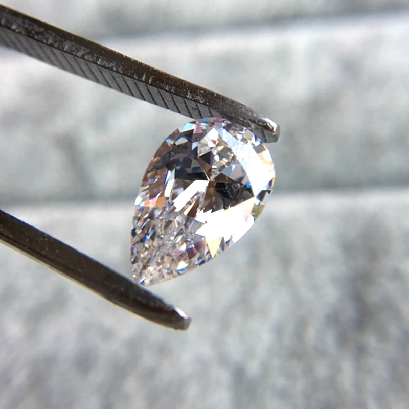

Pear-shaped loose stone 1.5 carats FG color drop-shaped moissanite ring pendant inlaid with water drop jewelry DIY material