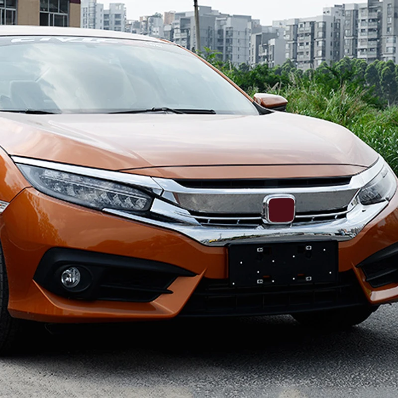 Gelinsi для honda civic 10th- передняя отделка капота Гриль Крышка наклейка внешние аксессуары авто-Стайлинг