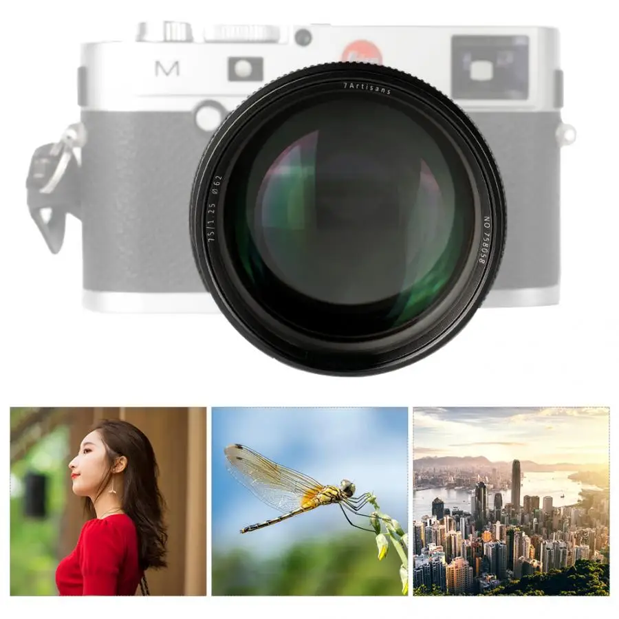 7 ремесленников 75 мм F1.25 ручной фокус объектив для камеры Leica M-Mount s для камеры Leica M240 M3 M5 M6 M7 M8 M9 M9P M10