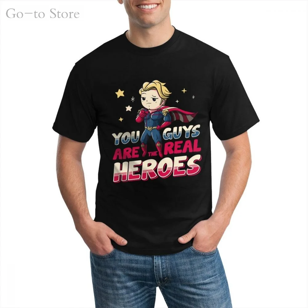 Модная футболка для отдыха мальчиков Lil' Chibi Homelander You Are The Real Heroes 100% хлопок
