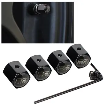 

4pcs Case Tire Valve Core Cap Universal OZ Racing Styling OZ Logo Emblem Anti-theft Finger Car Wheel Tire Valve Caps Covers