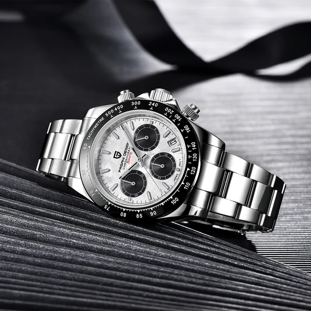 PAGANI DESIGN 2024 nouveau PD-1644 cadran météorite mode hommes montres à Quartz 100M verre saphir chronographe relogio masculino 5
