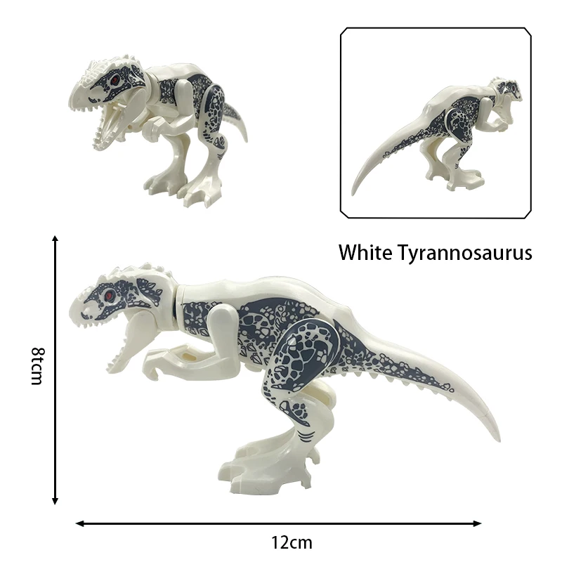 Kinder 8 Stück volle Größe Rex Indominus Dinosaurier Figur Bausteine Spielzeug 