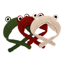 Горячая новинка японская мультяшная шляпа Милая лягушка хан издание реквизит для фотосессии теплые наушники вязаная шапка для женщин студентов